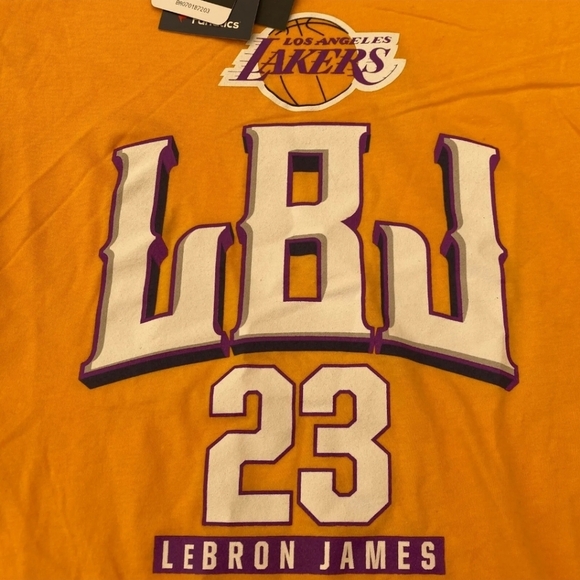 Fanatics T-Shirt Women XL Yellow Lebron James LBJ Lakers Champions 2020 - Picture 2 of 6